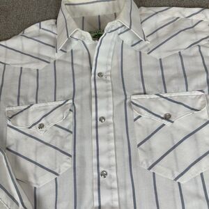 Vintage Mesquite Western Shirt Mens 33 15 1/2 Pearl Snap Long Sleeve Cowboy 90s